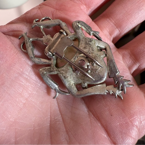 Vintage antique art deco 1920 1930 spider bug pearl dress clip brooch victorian - Picture 12 of 13